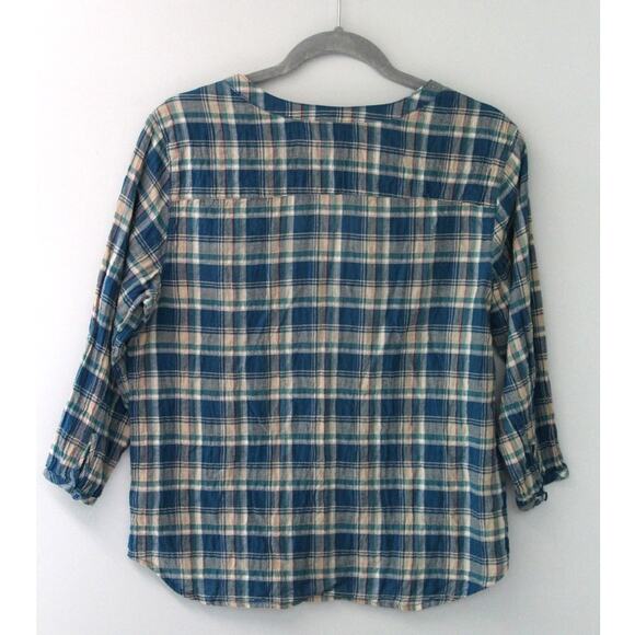 Dream out Loud by Selena Gomez Y2K Plaid Peasant Top - Picture 8 of 8